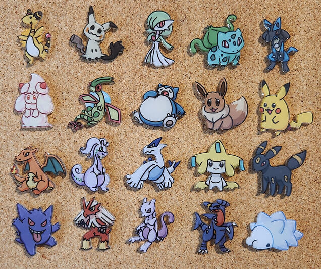 Acrylic PokePins Collection